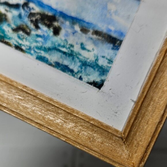 Dollhouse Miniature Original Watercolor Ocean - Picture 5 of 5